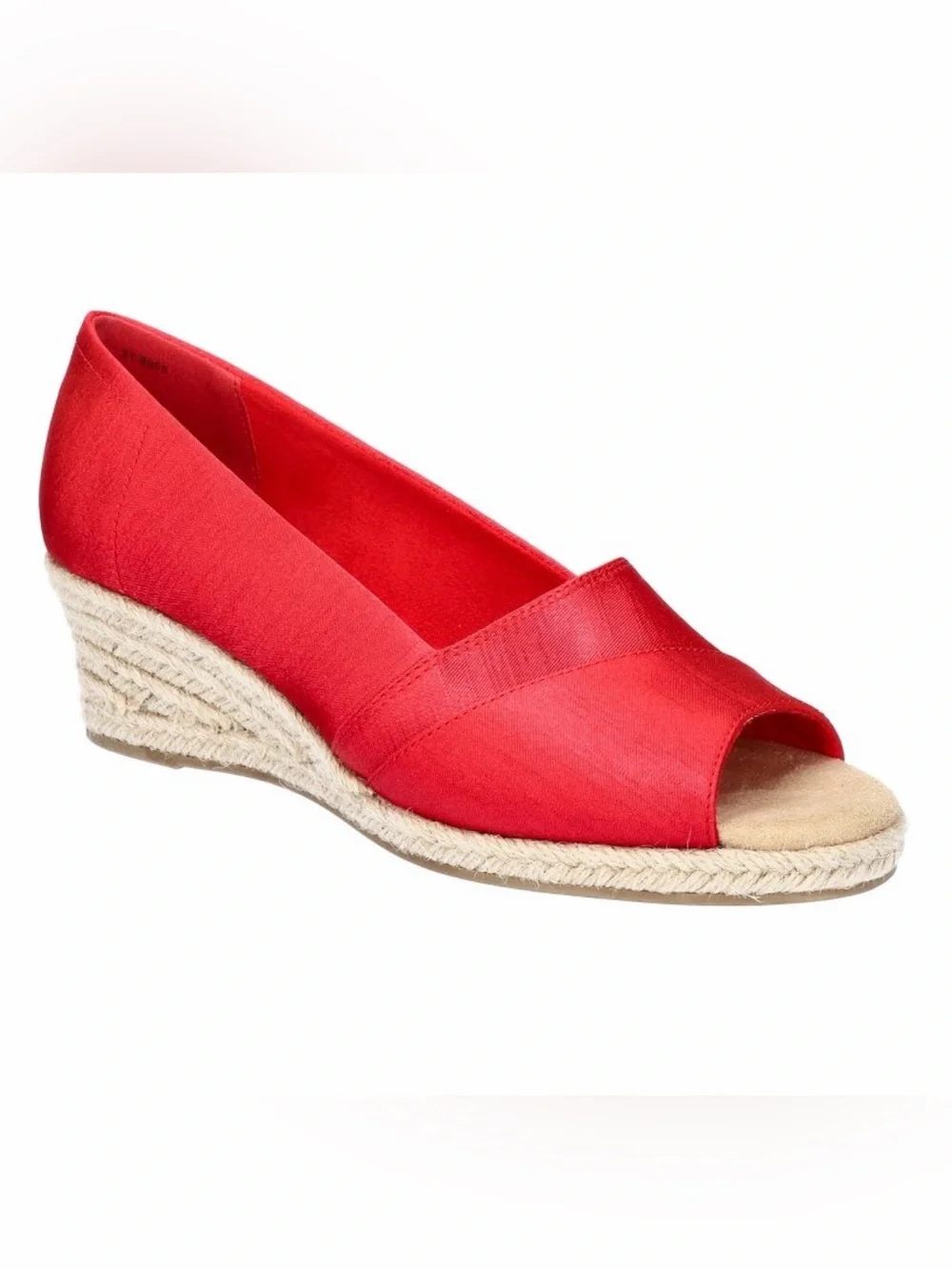 Easy Street Women's Jasper SuperFlex Espadrille Sandals-Red Thai Silk 8.5M NWB